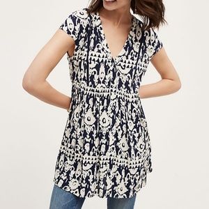 Anthropologie Ladder Lace Tunic Sz Small